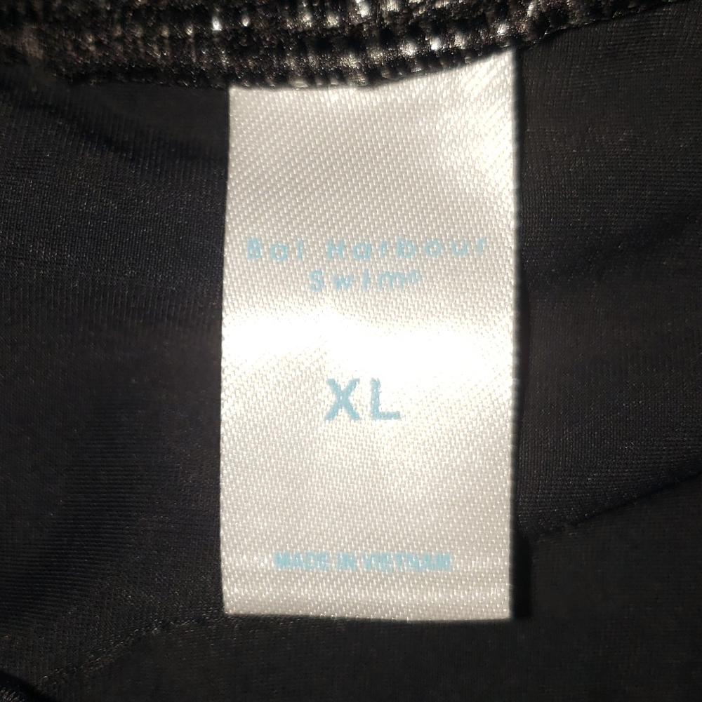 NWT Bal Harbour| Women's Black Swim Shorts with Attached Bikini Bottom - Picture 5 of 8